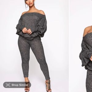 Charcoal sweater set